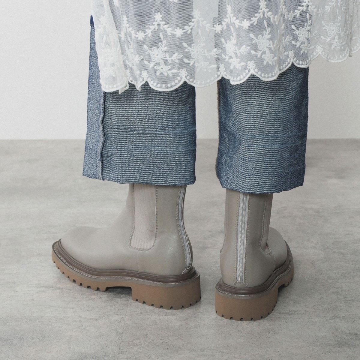 25AW】サイドゴアボリュームソールブーツ/554402