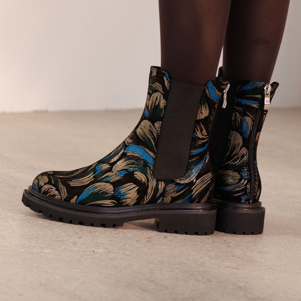 再値下げ】サイドゴアボリュームソールブーツ/554402