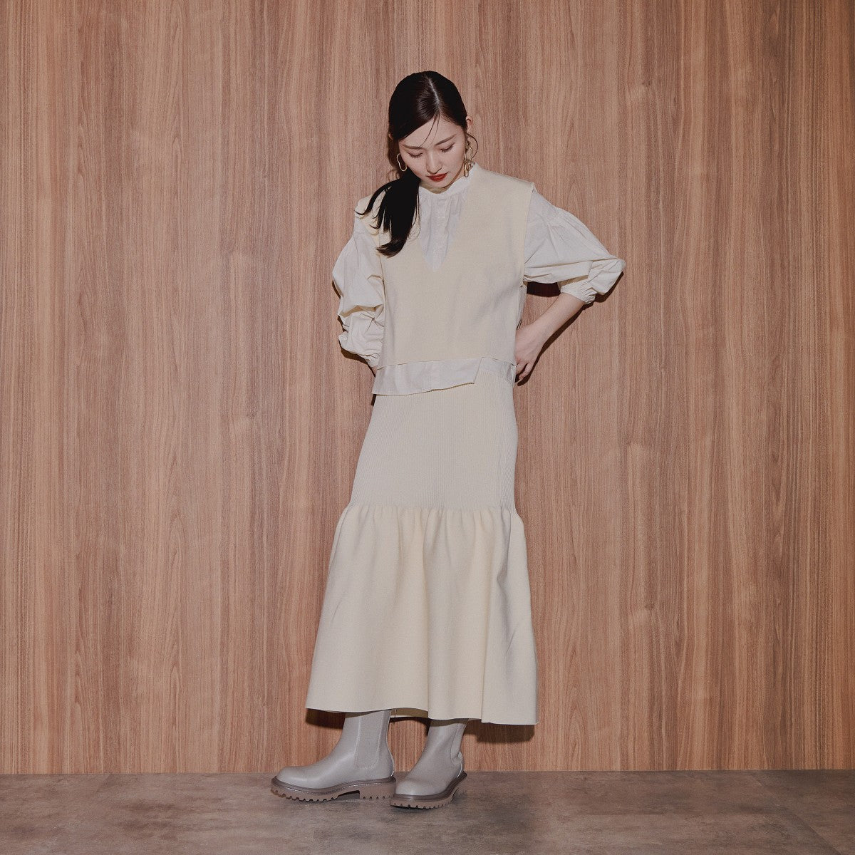 25AW】サイドゴアボリュームソールブーツ/554402