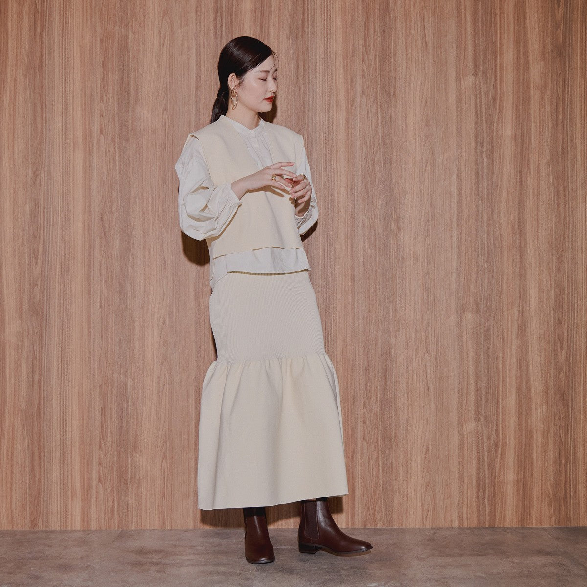 再値下げ】サイドゴアショートブーツ/554403