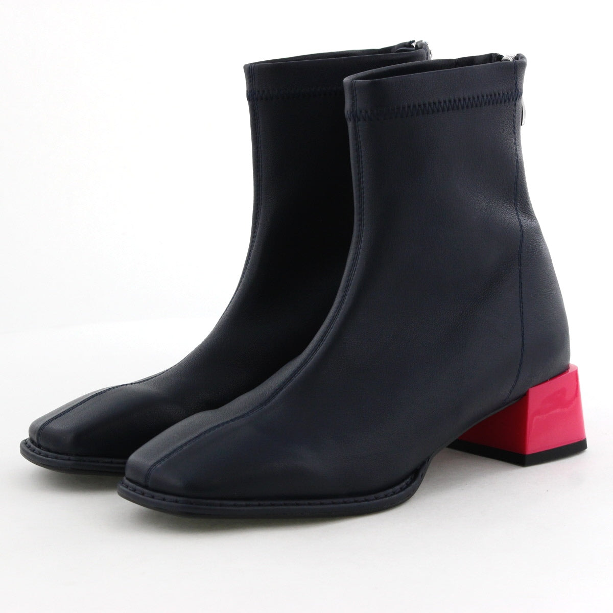 【25AW】バイカラーヒールストレッチブーツ/ 554417
