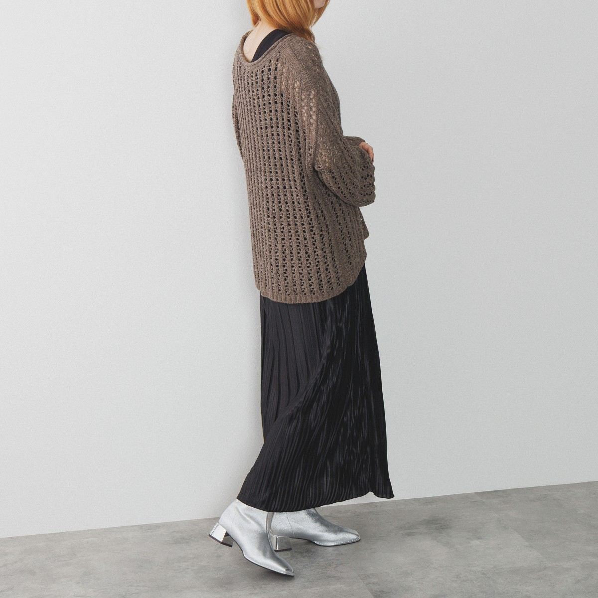 【25AW】バイカラーヒールストレッチブーツ/ 554417