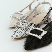 【SALE】ビジュー付きバックストラップパンプス/554502