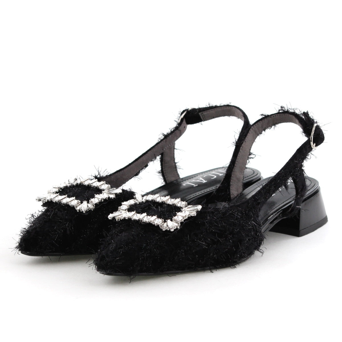 【SALE】ビジュー付きバックストラップパンプス/554502
