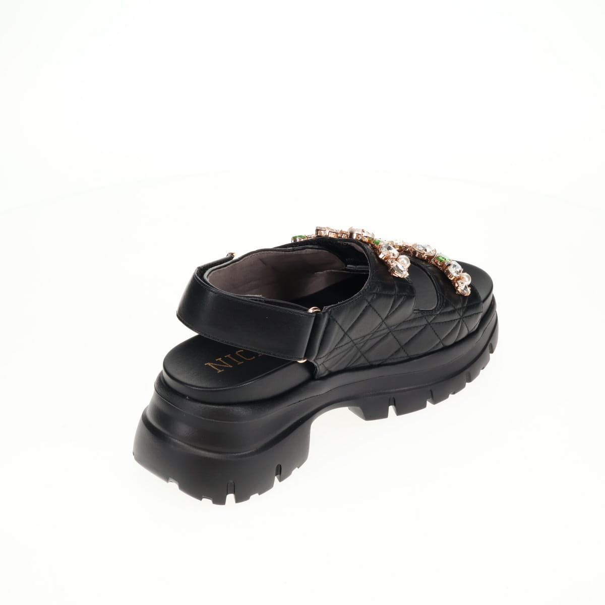 SALE／26SS】ビジューアクセントキルティングサンダル/564205
