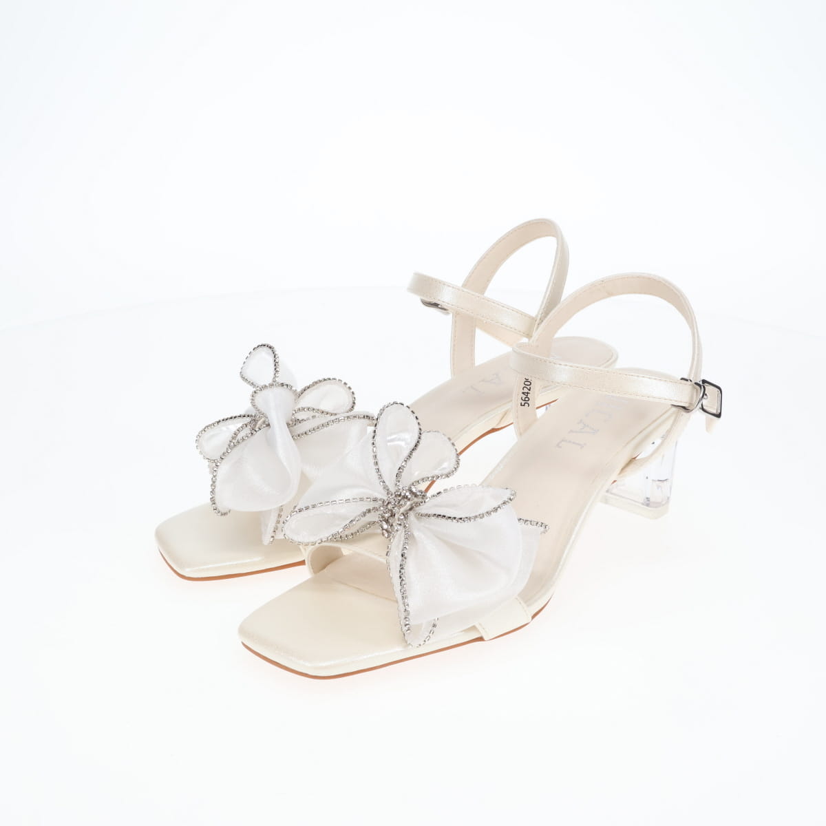 【26SS】2WAYリボンクリアヒールサンダル/564209