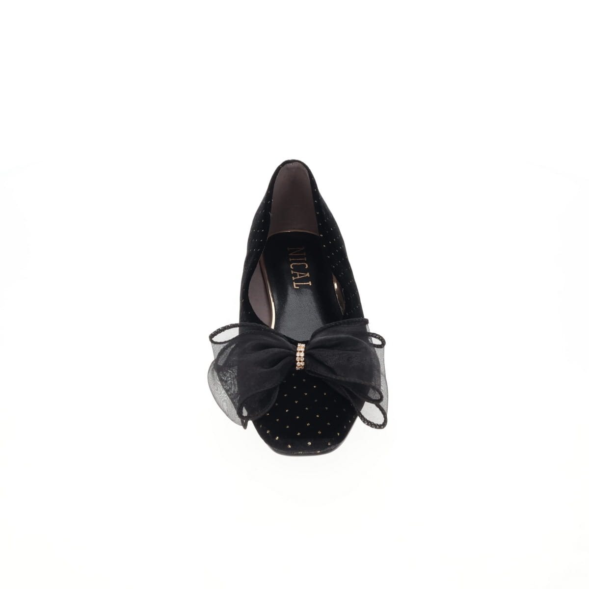 《予約／9月下旬入荷予定》【26AW】チュールリボンフラットパンプス/564308