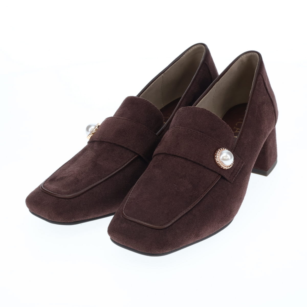 《予約／10月上旬入荷予定》【26AW】パールモチーフヒールローファー/564310