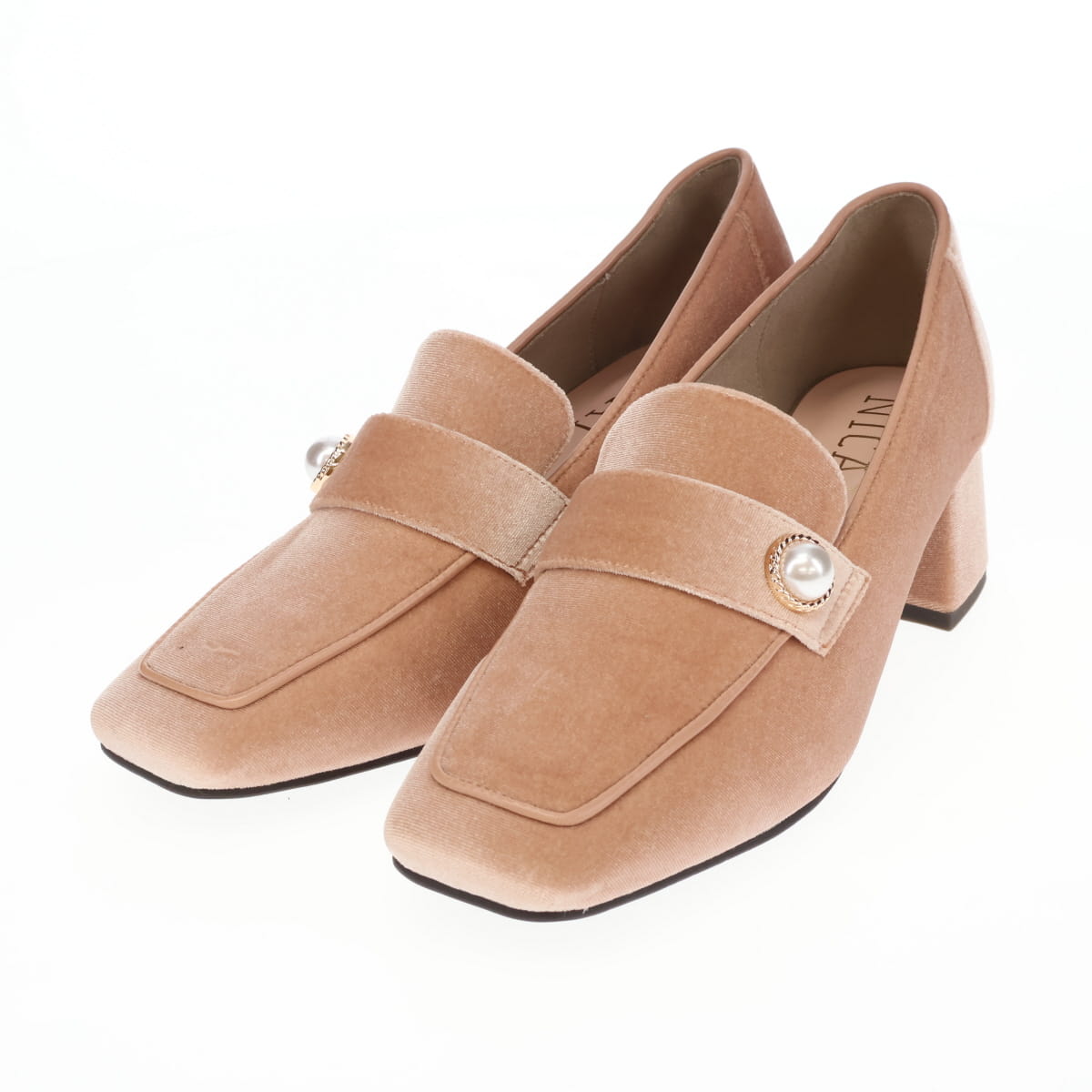 《予約／10月上旬入荷予定》【26AW】パールモチーフヒールローファー/564310