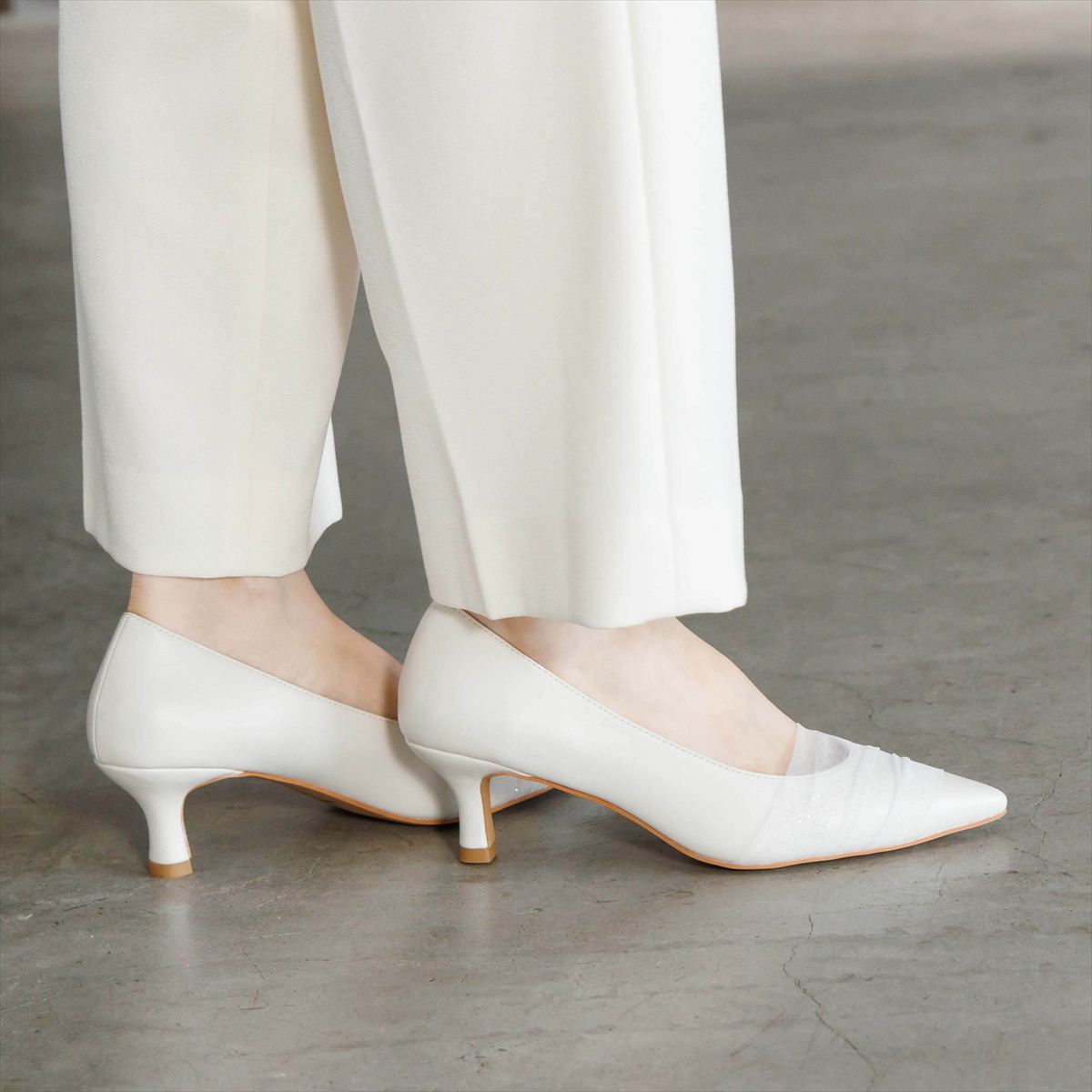 【26AW】オーガンジードレープパンプス/564311