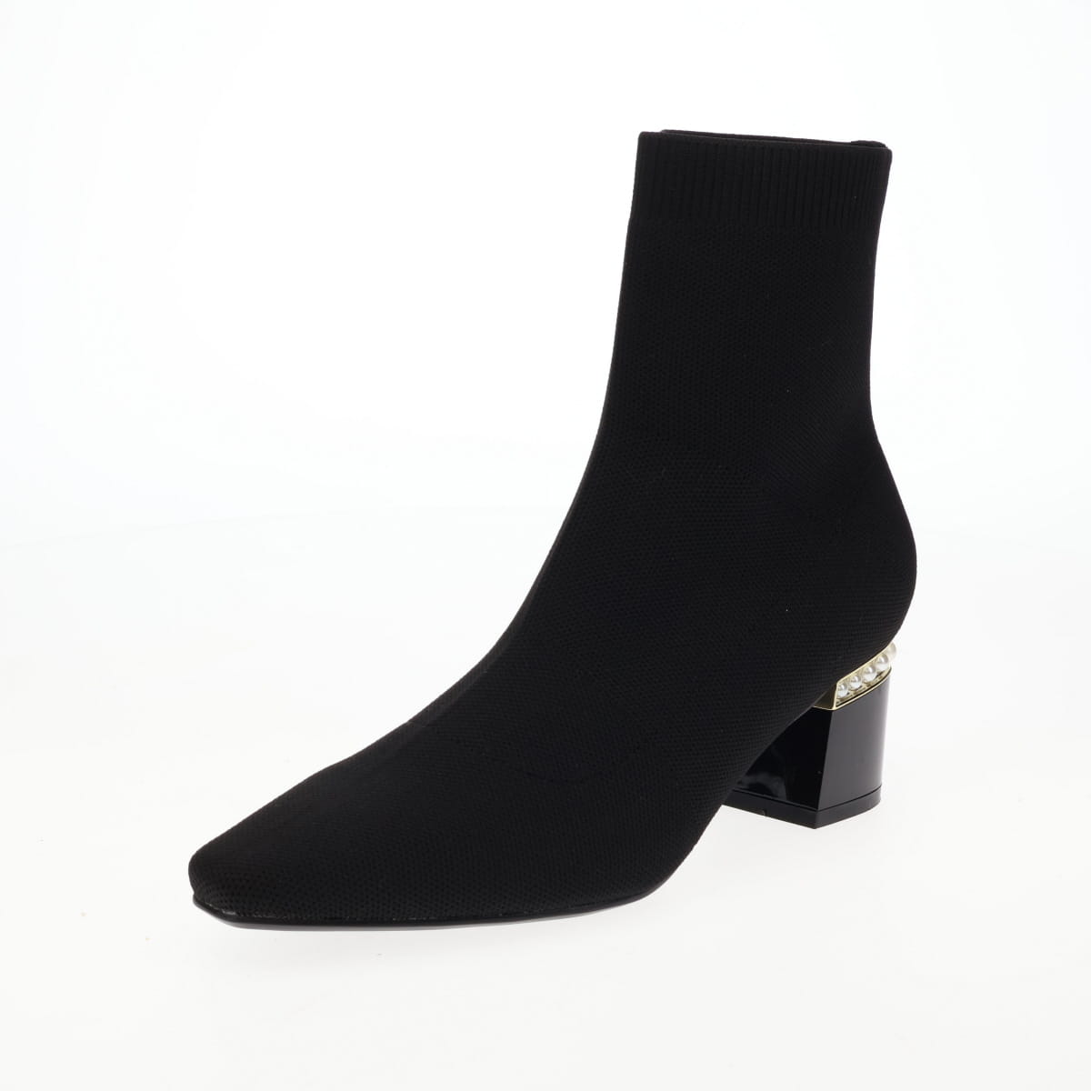 《予約／11月上旬入荷予定》【26AW】パールヒールニットショートブーツ/564405