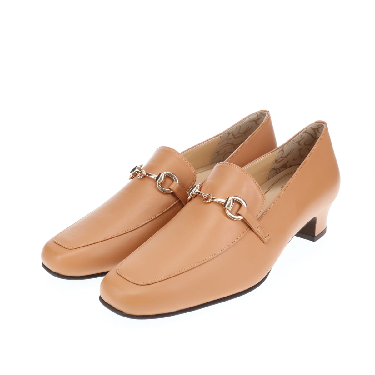 【26SS新色追加】【快適ウォークパンプス】ビットデザインヒールローファー/605003