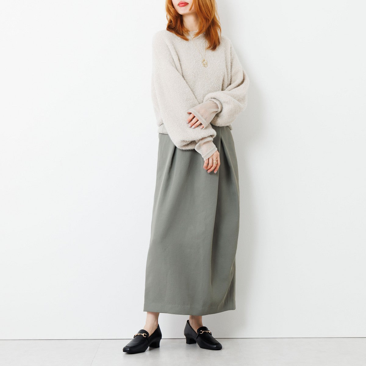 《一部予約/10月上旬頃入荷予定》【25AW】【快適ウォークパンプス】ビットデザインヒールローファー/605003
