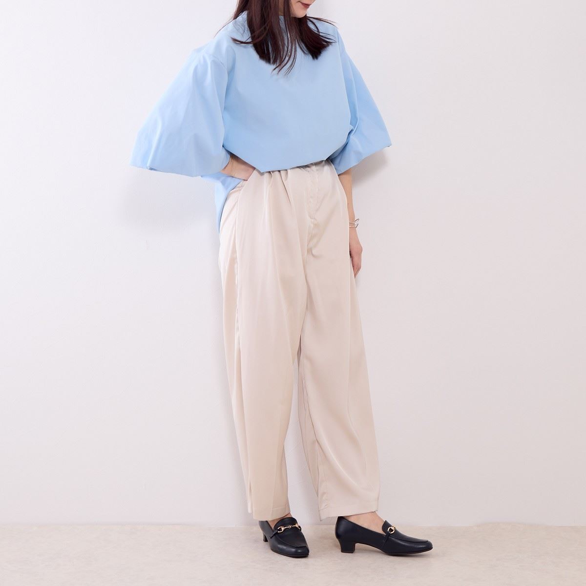 《一部予約/10月上旬頃入荷予定》【25AW】【快適ウォークパンプス】ビットデザインヒールローファー/605003