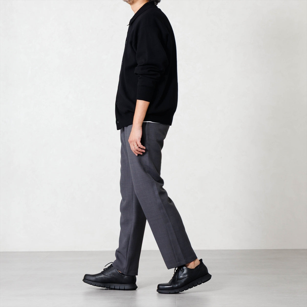 【26AW】【瞬間フィット】メンズハンズフリーウィングチップオックスフォード/607103
