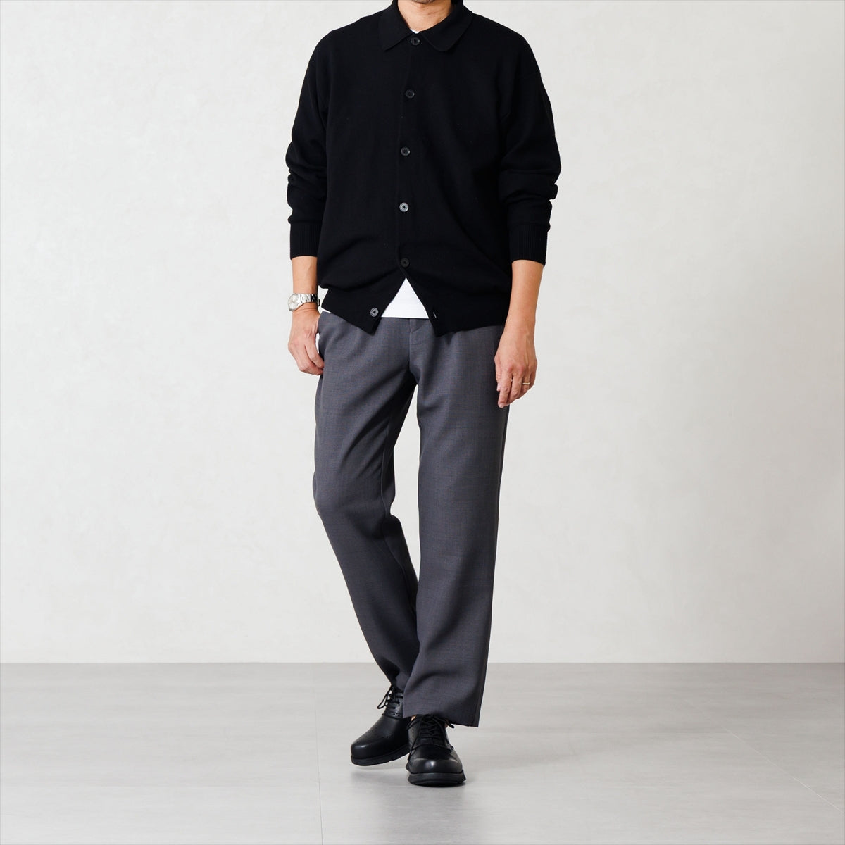 【26AW】【瞬間フィット】メンズハンズフリーウィングチップオックスフォード/607103