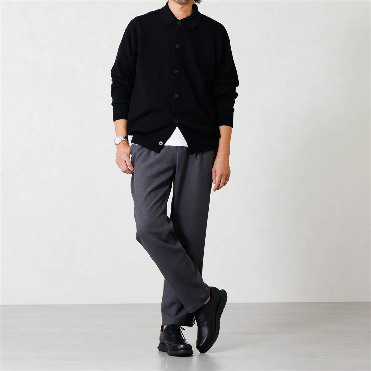 【26AW】【瞬間フィット】メンズハンズフリーウィングチップオックスフォード/607103