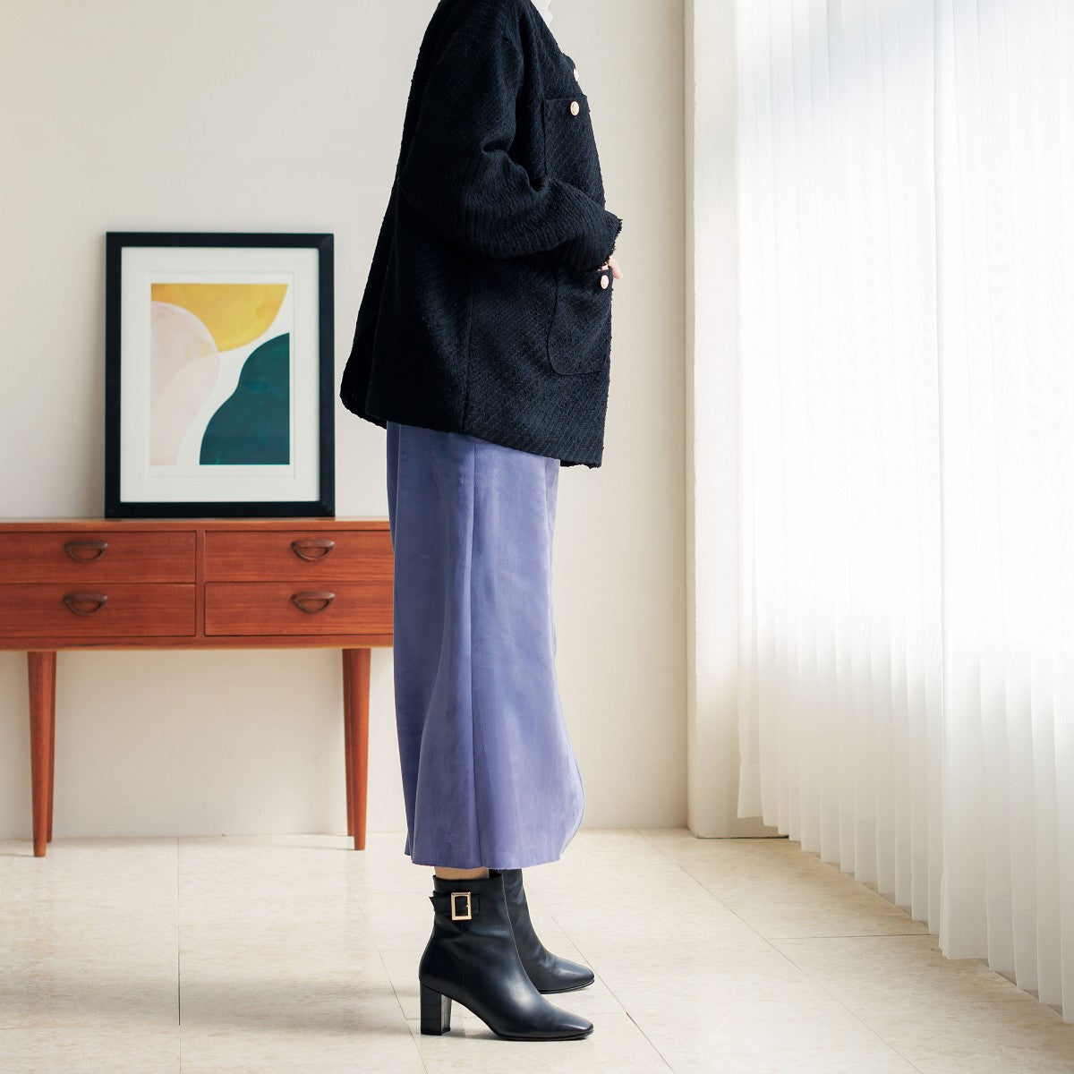 【SALE】ベルトバックルヒールブーツ/631410