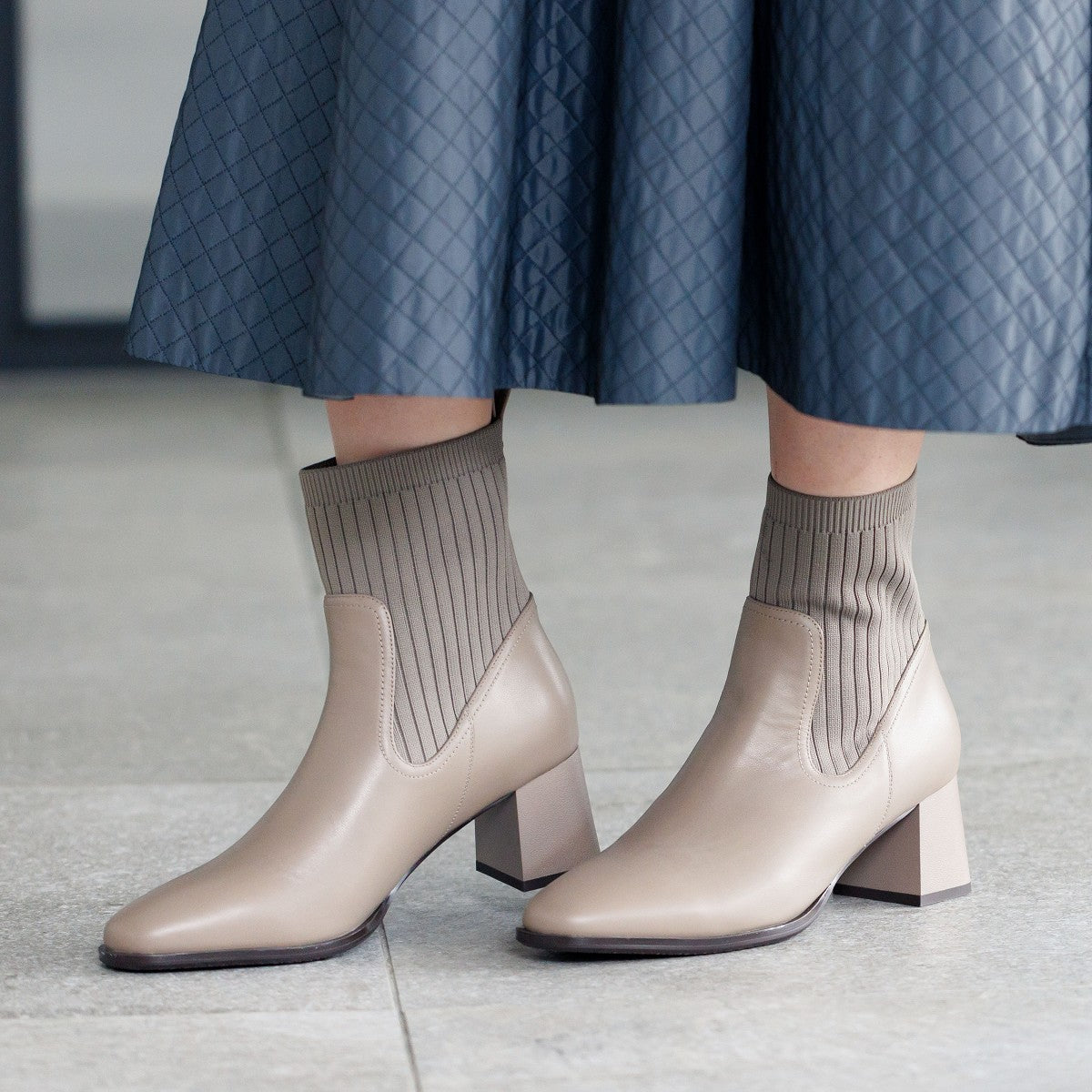 【SALE】リブニットブーツ/631419