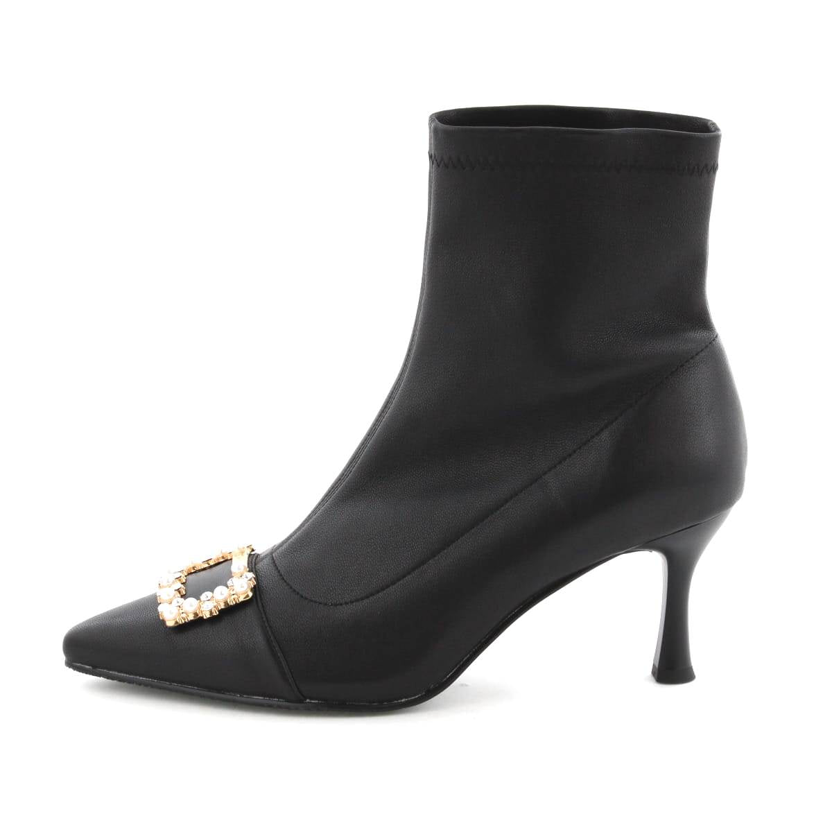 【SALE】オリジナルビジューポインテッドトゥヒールブーツ/631423