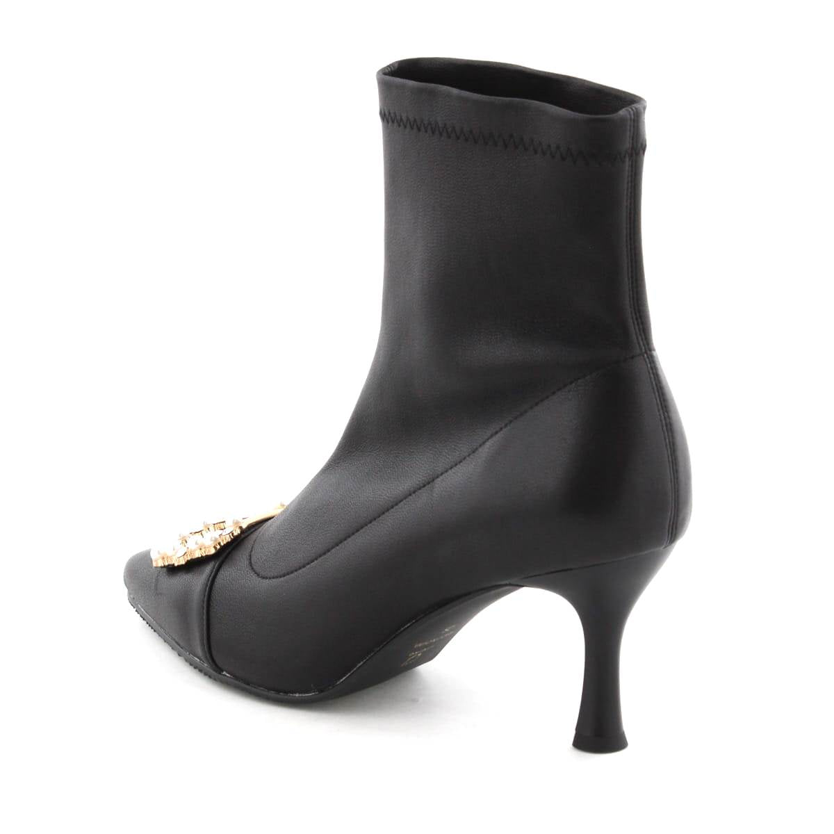 【SALE】オリジナルビジューポインテッドトゥヒールブーツ/631423