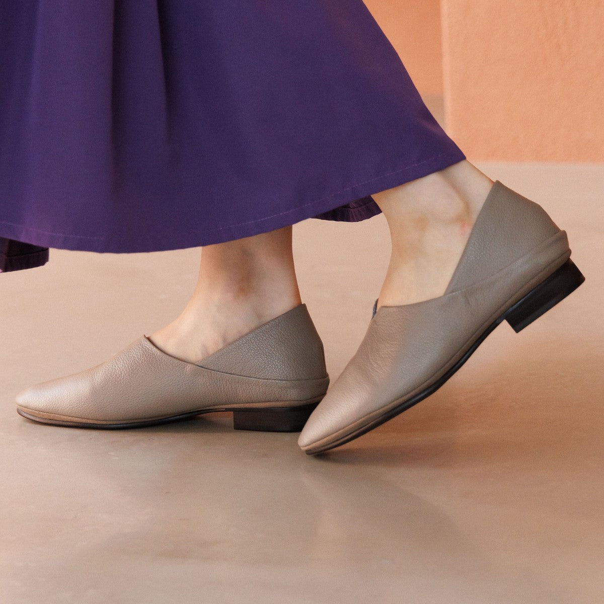 邦楽 eko 25AW新色】【快適ウォークパンプス】ソフトフラットシューズ/635305