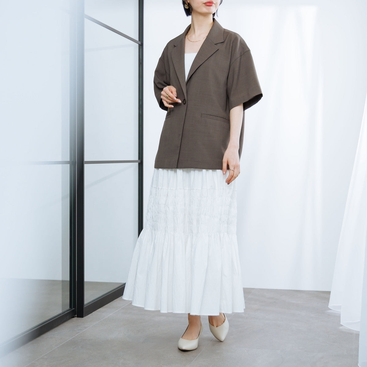 WEB限定デザイン/再入荷】アシンメトリーポインテッドトゥパンプス/640002