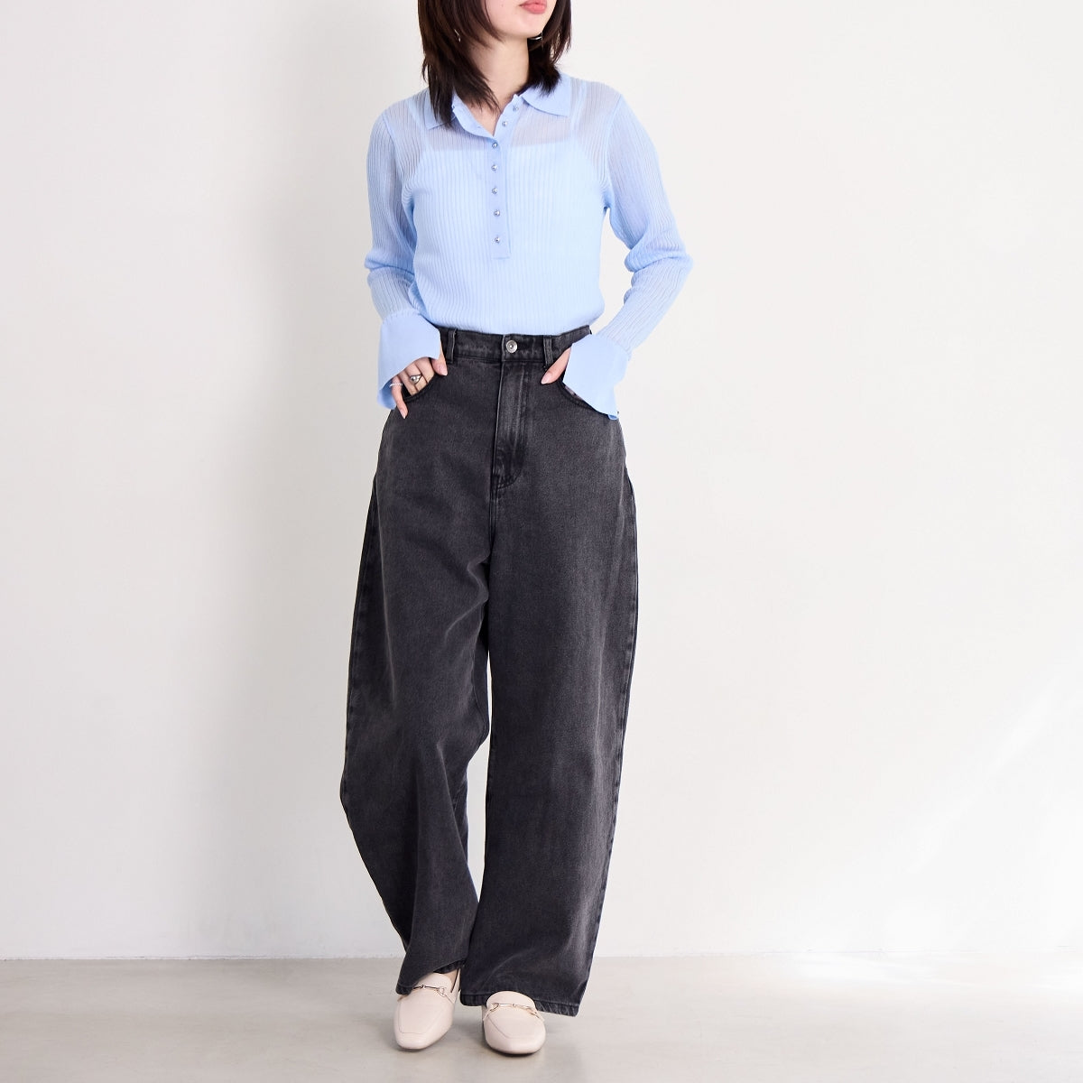 【WEB限定デザイン／再入荷】ビットモチーフローファー/640003