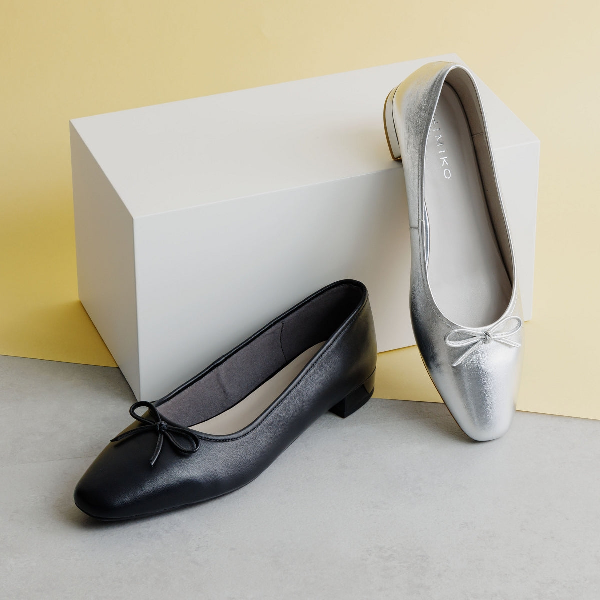 週末限定20%オフ【WEB限定デザイン】スクエアトゥバレエシューズ/640008