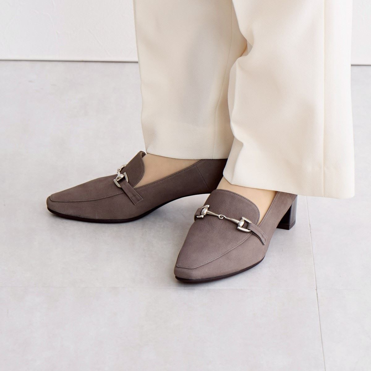 【SALE】ヒールバブーシュビットローファー/641101