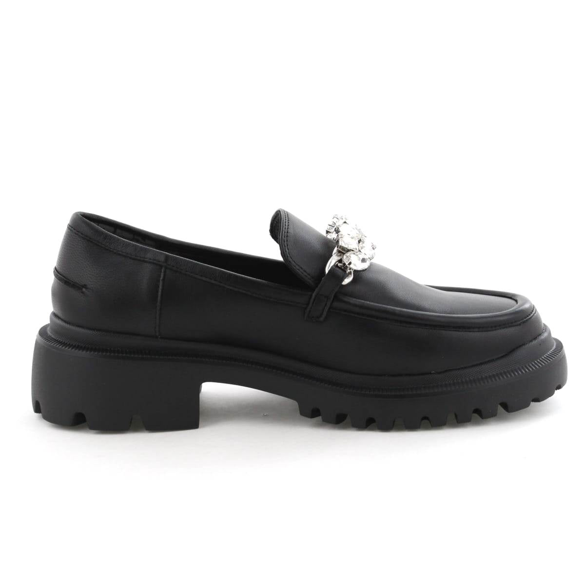【SALE】キラキラビジュー厚底ローファー/641106