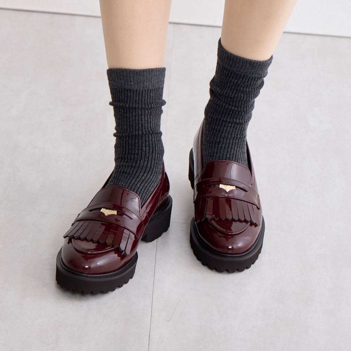 【SALE】トラックソールコインローファー/641304