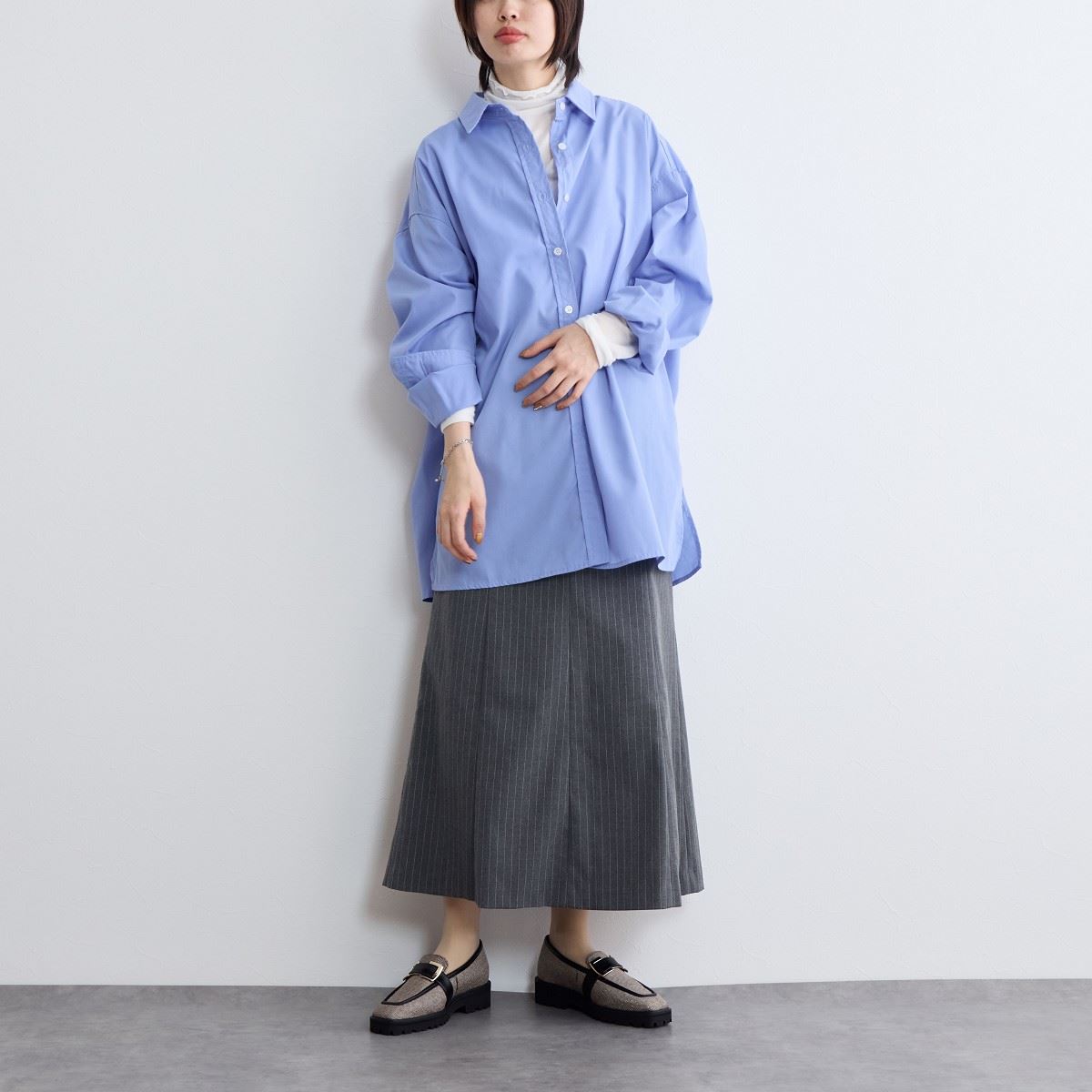 【SALE】スクエアパーツトラックソールローファー/641306