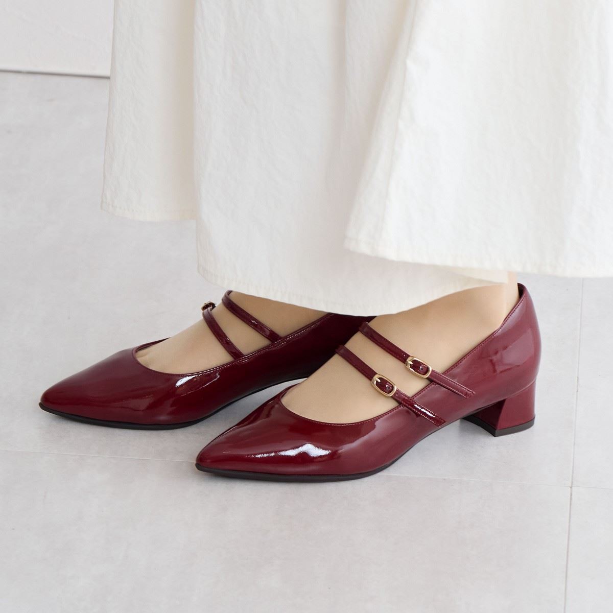 【SALE】ダブルベルトメリージェーンパンプス/641314