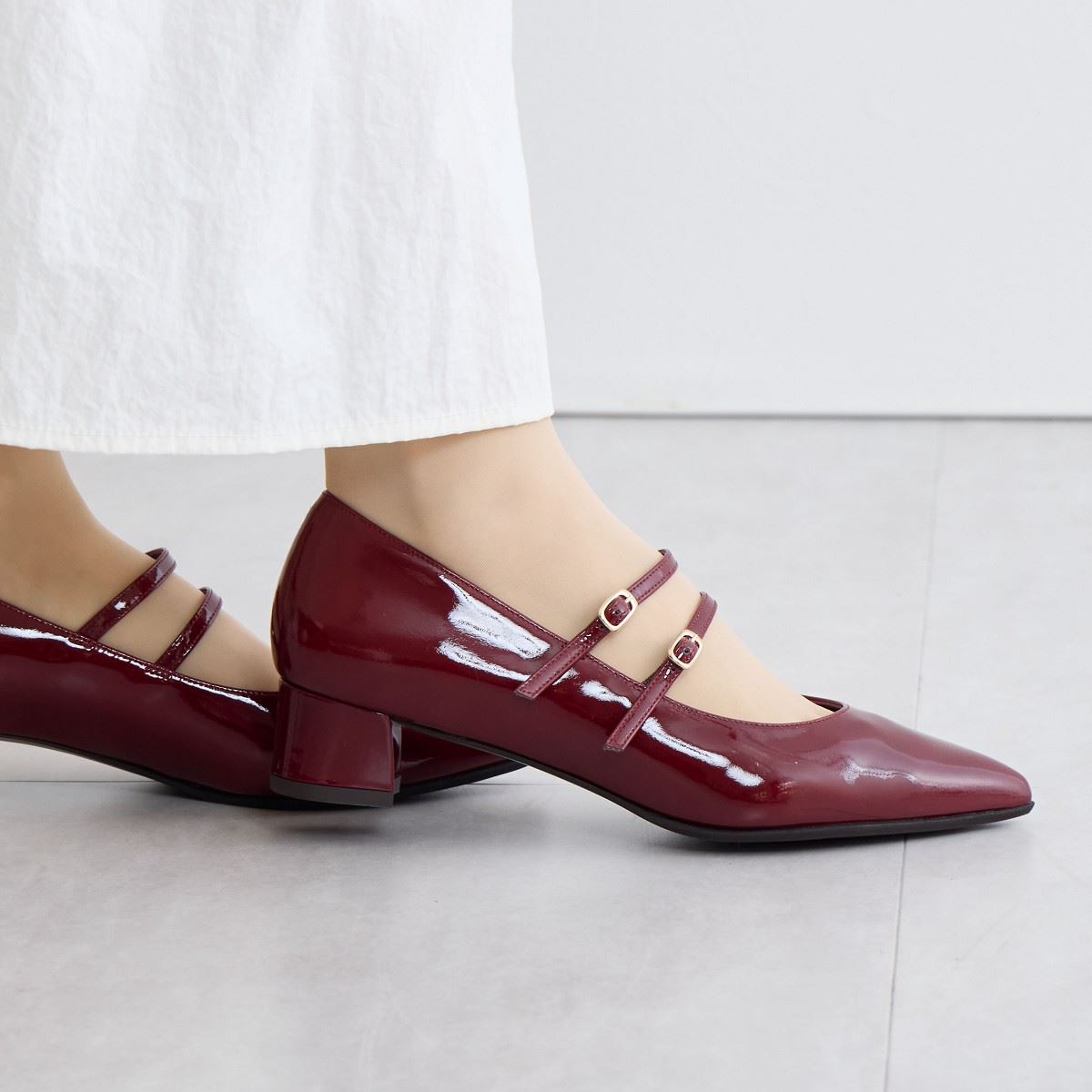 【SALE】ダブルベルトメリージェーンパンプス/641314