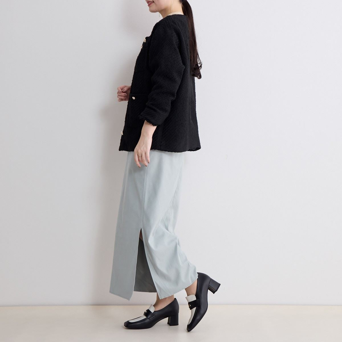 SALE】コインディティールヒールローファー/641315