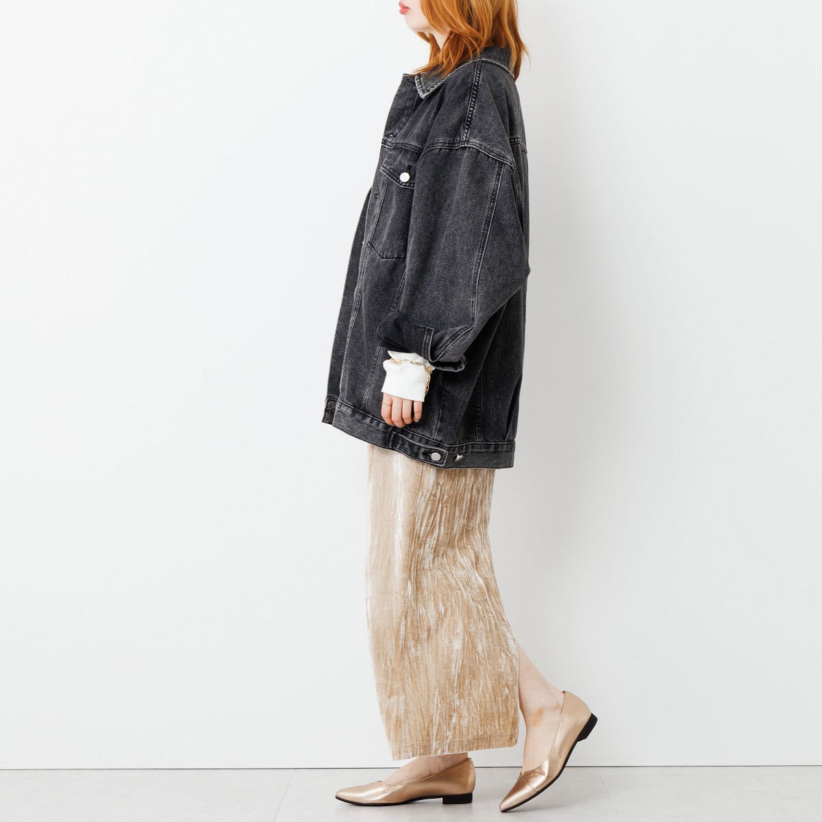 【SALE】アシンメトリーVカットフラットパンプス/741316