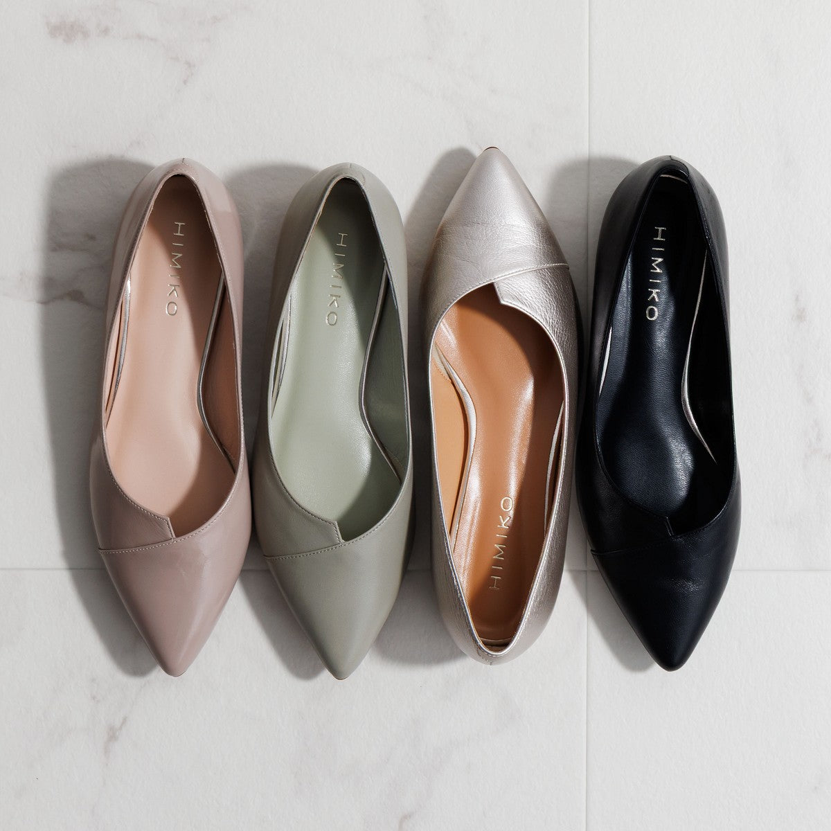 【26SS新色】アシンメトリーVカットフラットパンプス/641316