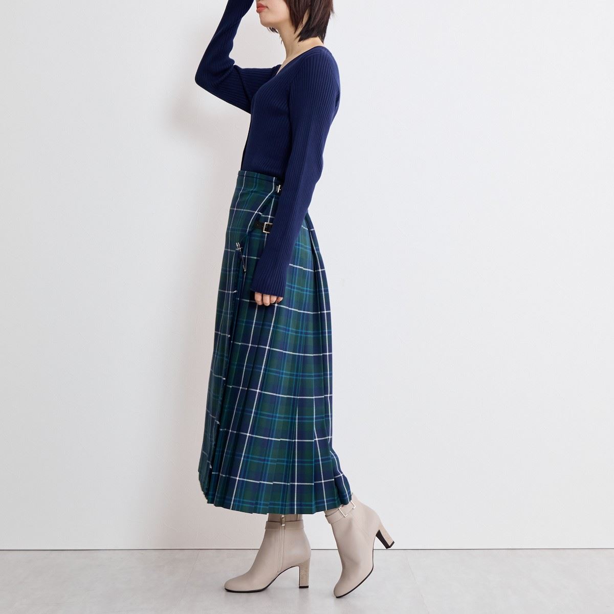 【SALE】サイドバックルヒールブーツ/641406