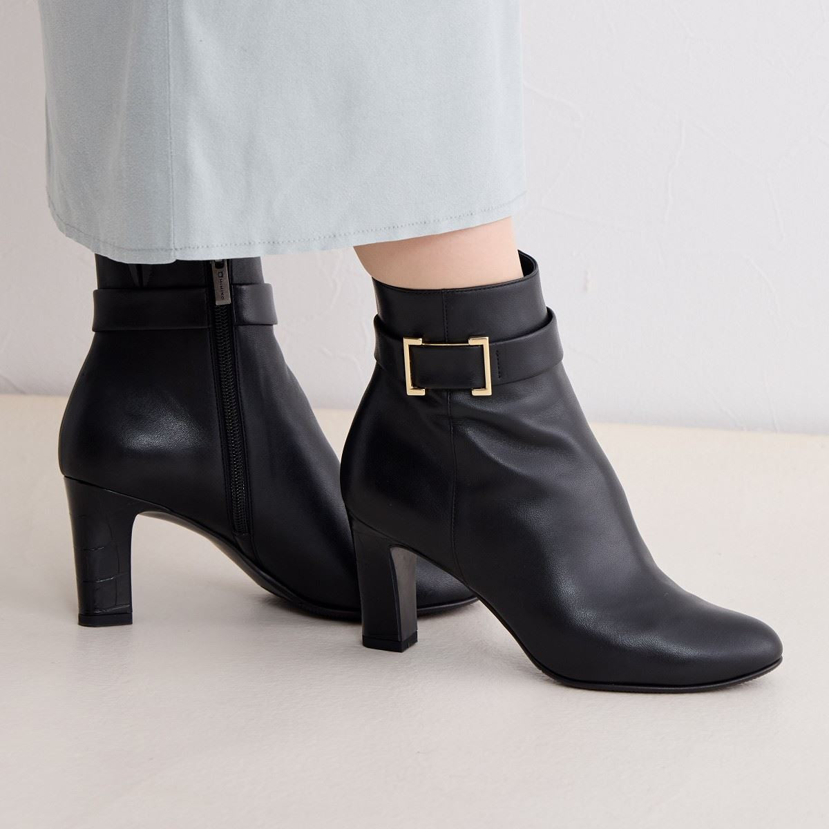 SALE】サイドバックルヒールブーツ/641406