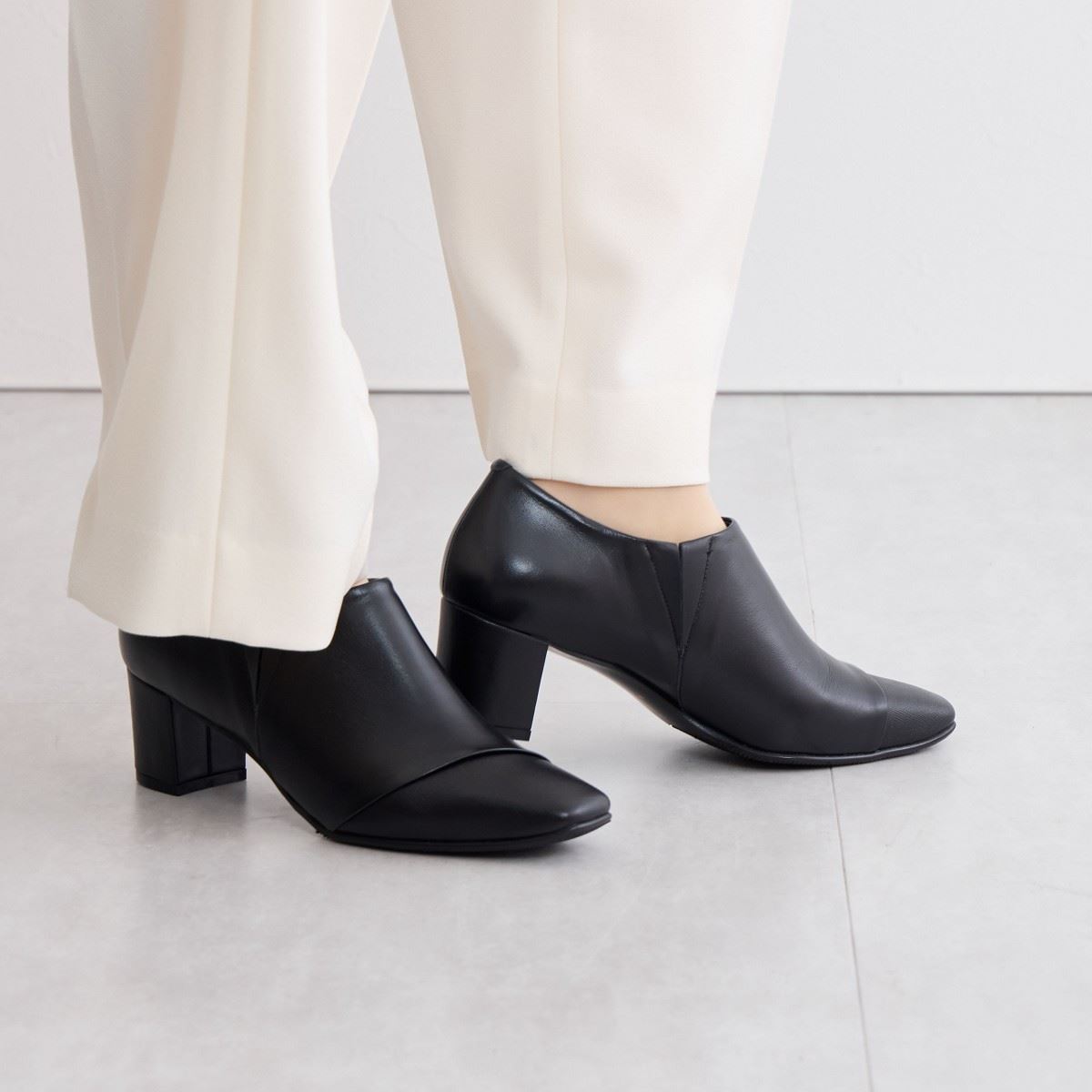 【SALE】スクエアトゥサイドゴアパンプス/643302