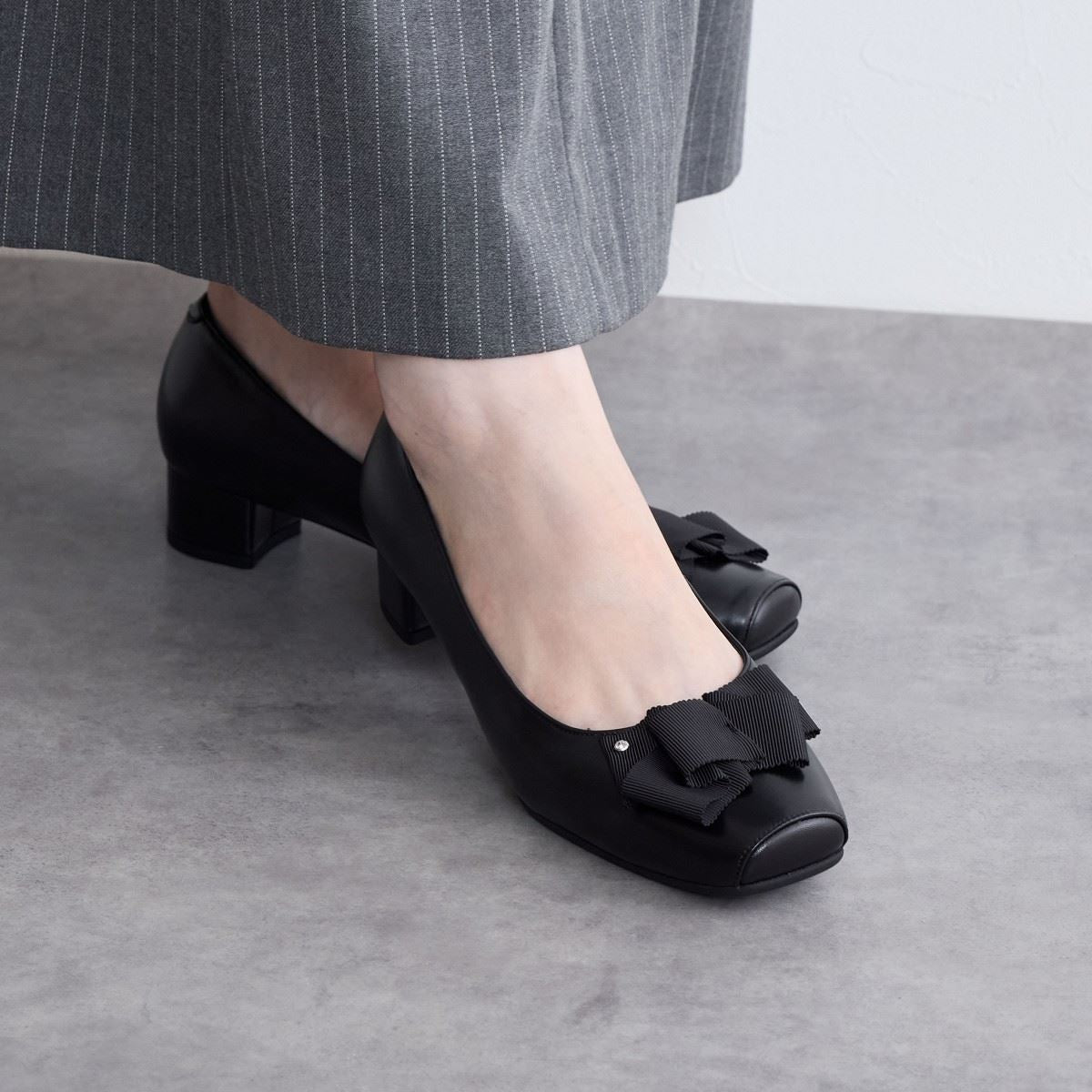 【SALE】ボリュームリボンパンプス/643304
