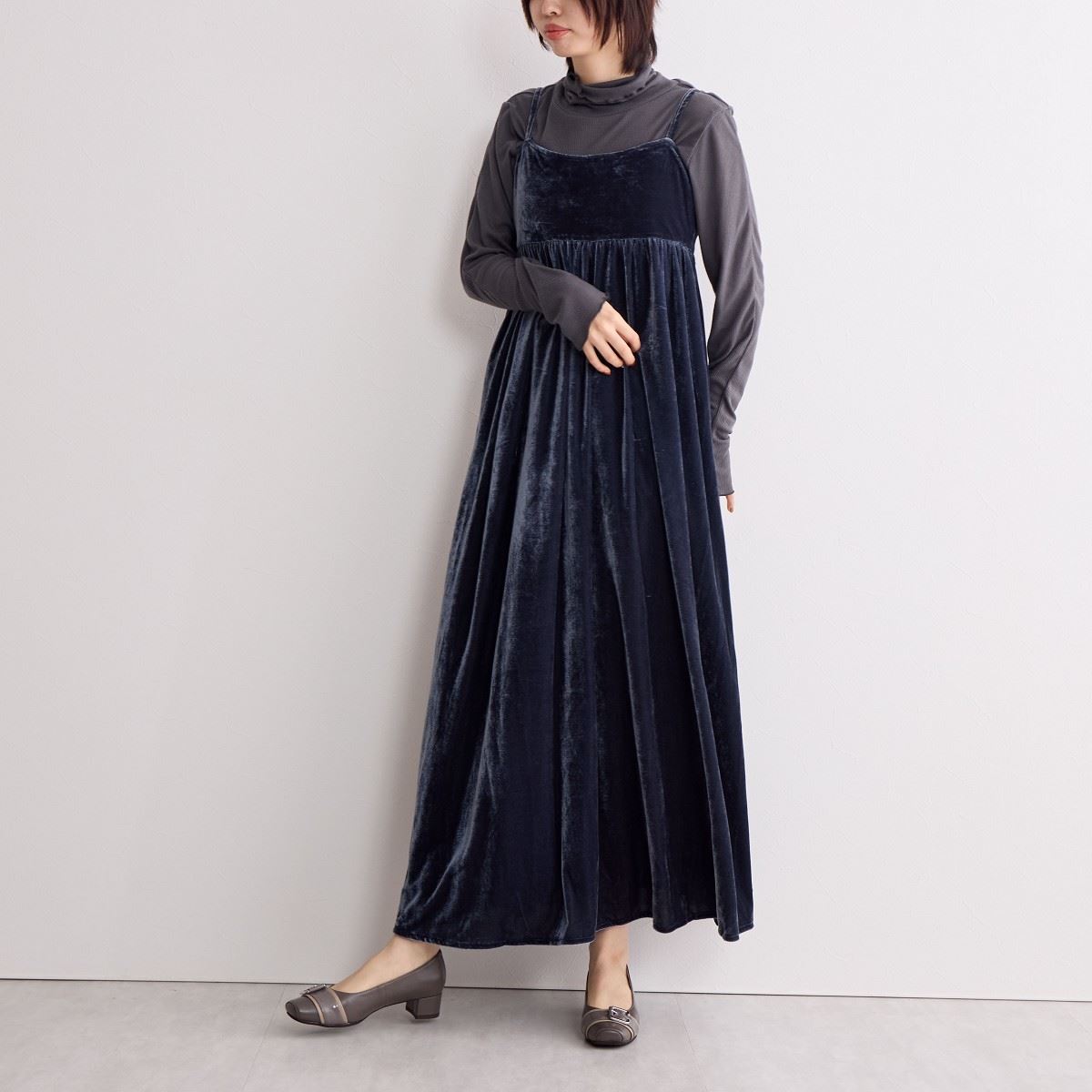 【SALE】スクエアトゥベルトデザインパンプス/643306