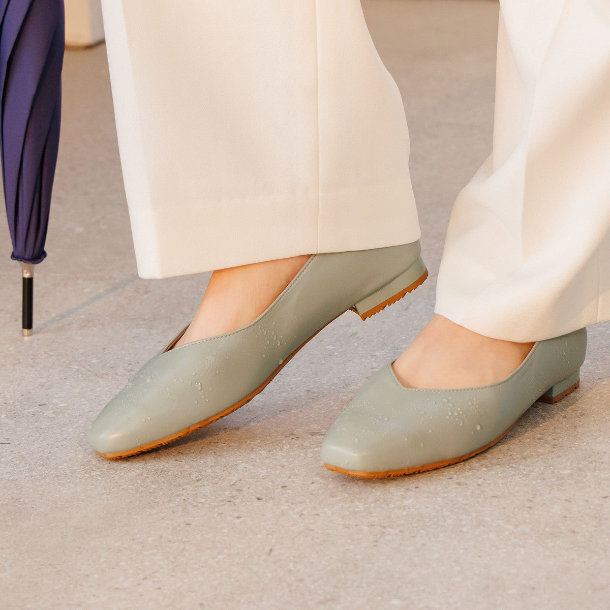 耐水】レインスクエアパンプス/644104