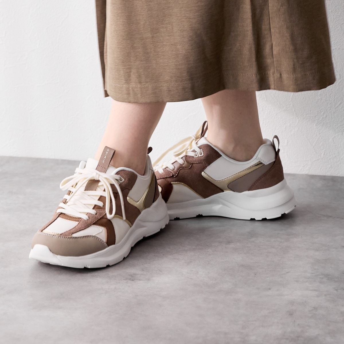 【SALE】異素材コンビスニーカー/647102