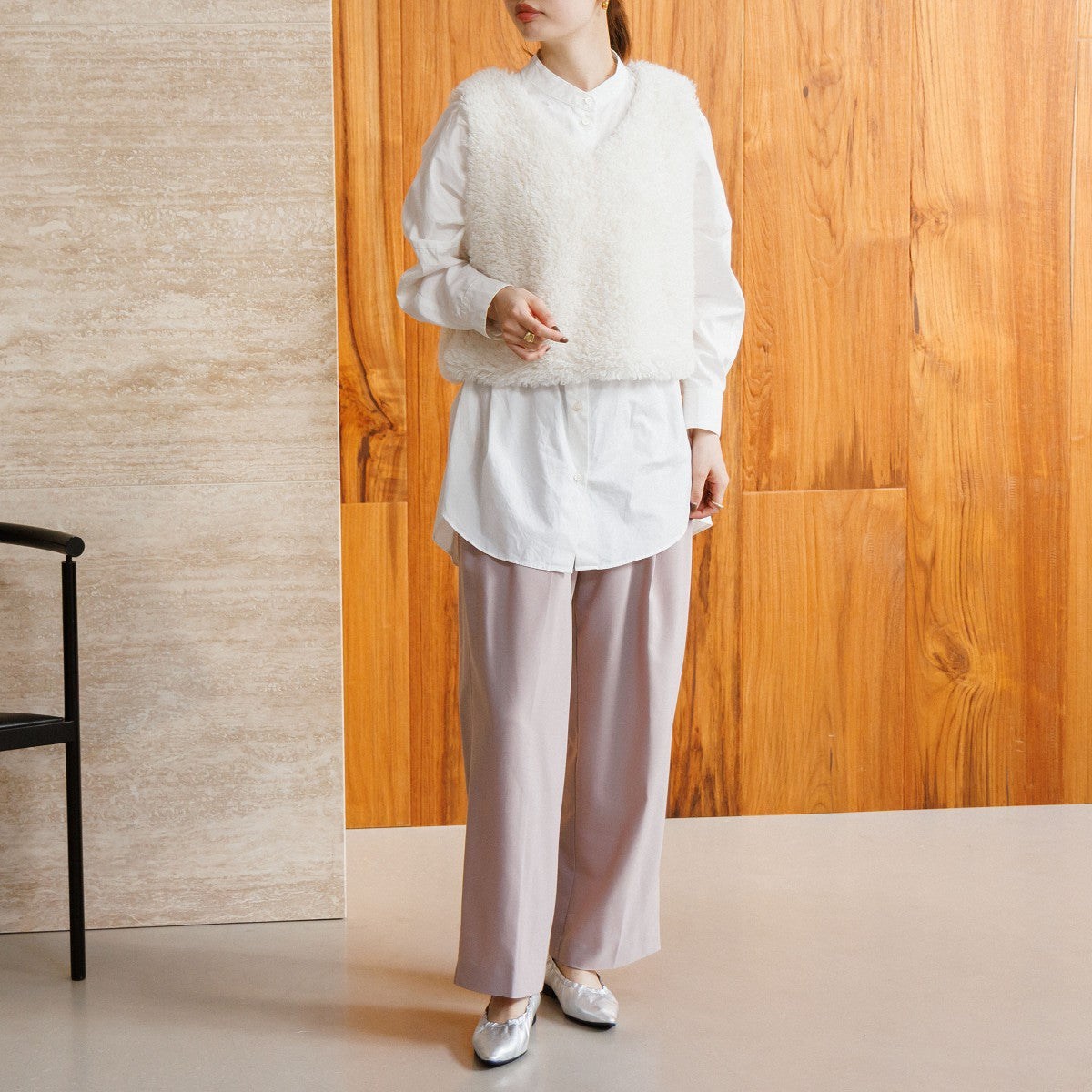SALE】シャーリングフラットパンプス/651302