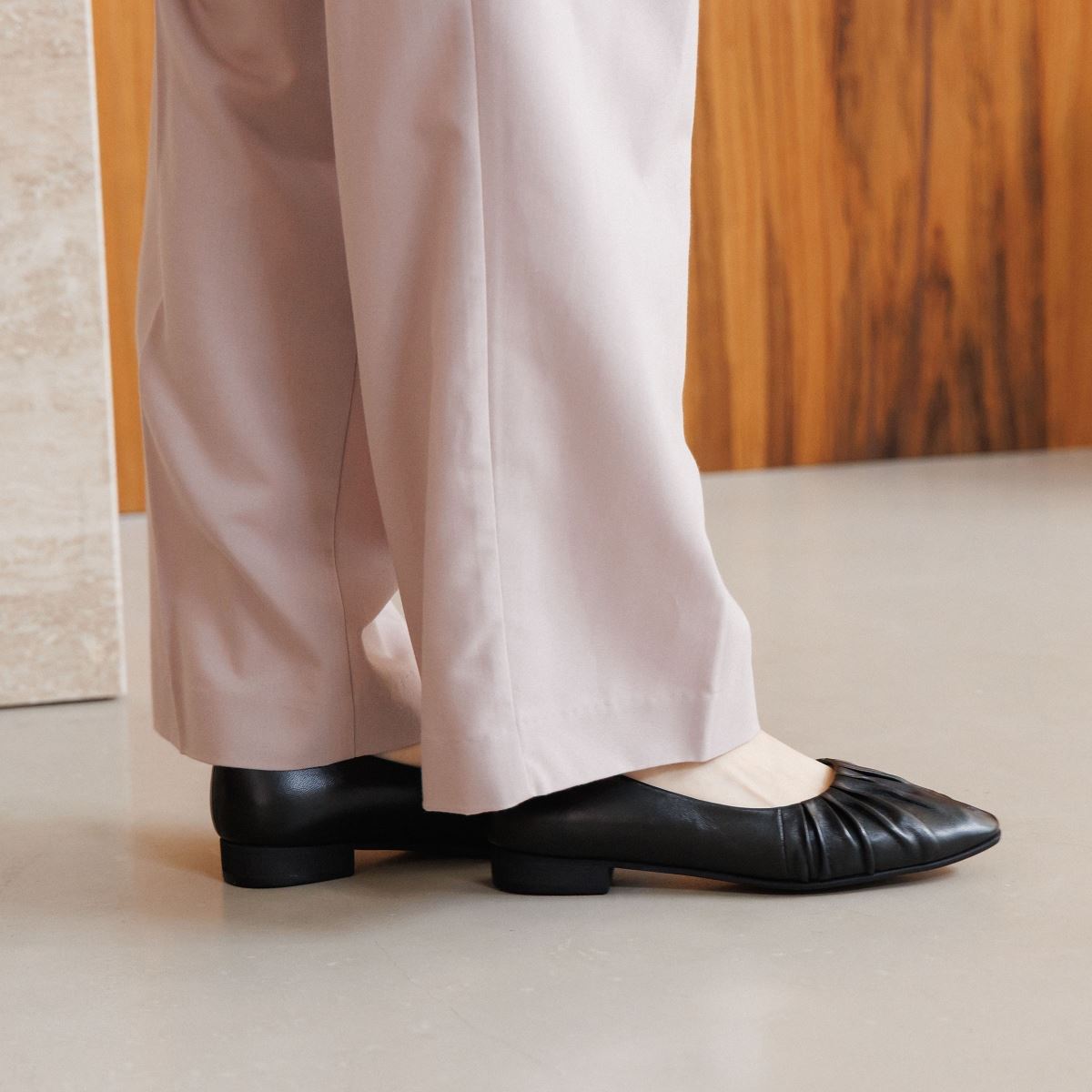 SALE】ギャザーフラットパンプス/651101