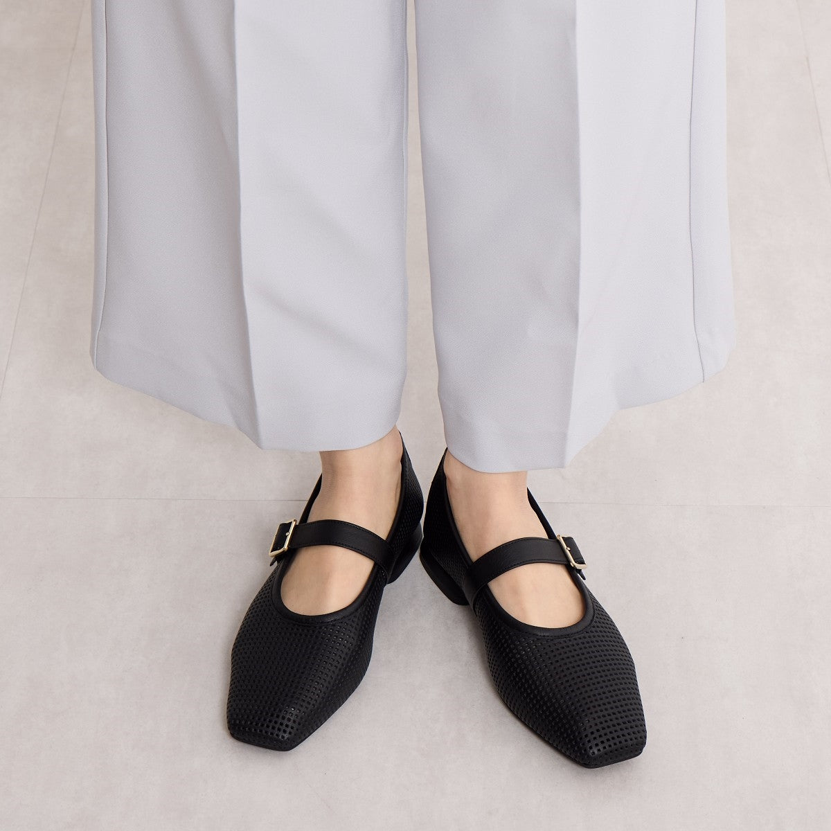 【SALE】パンチングレザーメリージェーンパンプス/651103