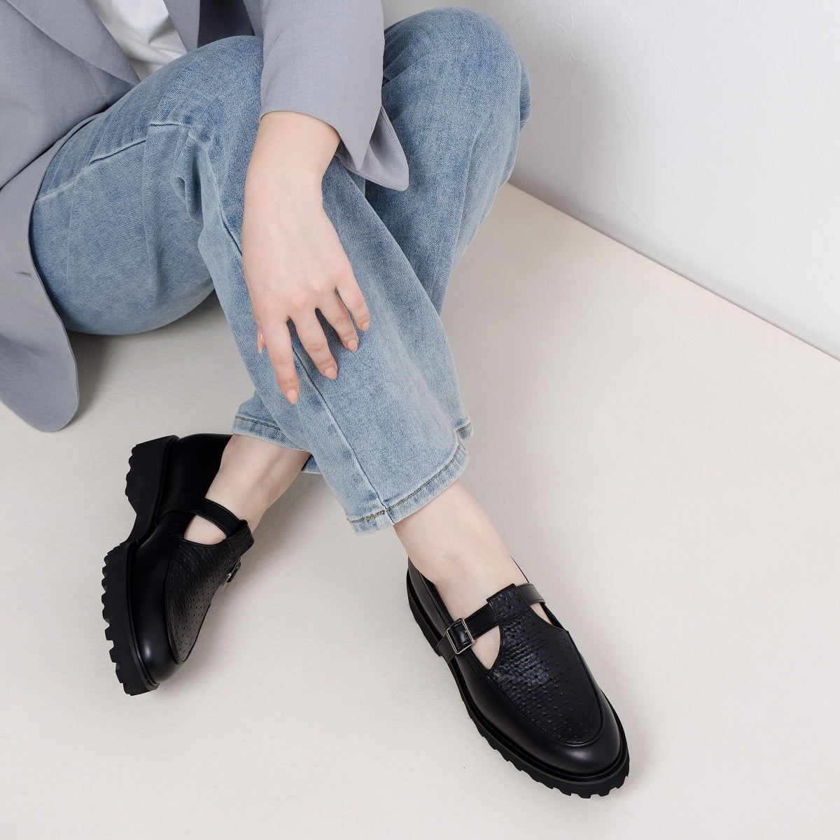 【SALE】Tストラップローファー/651107