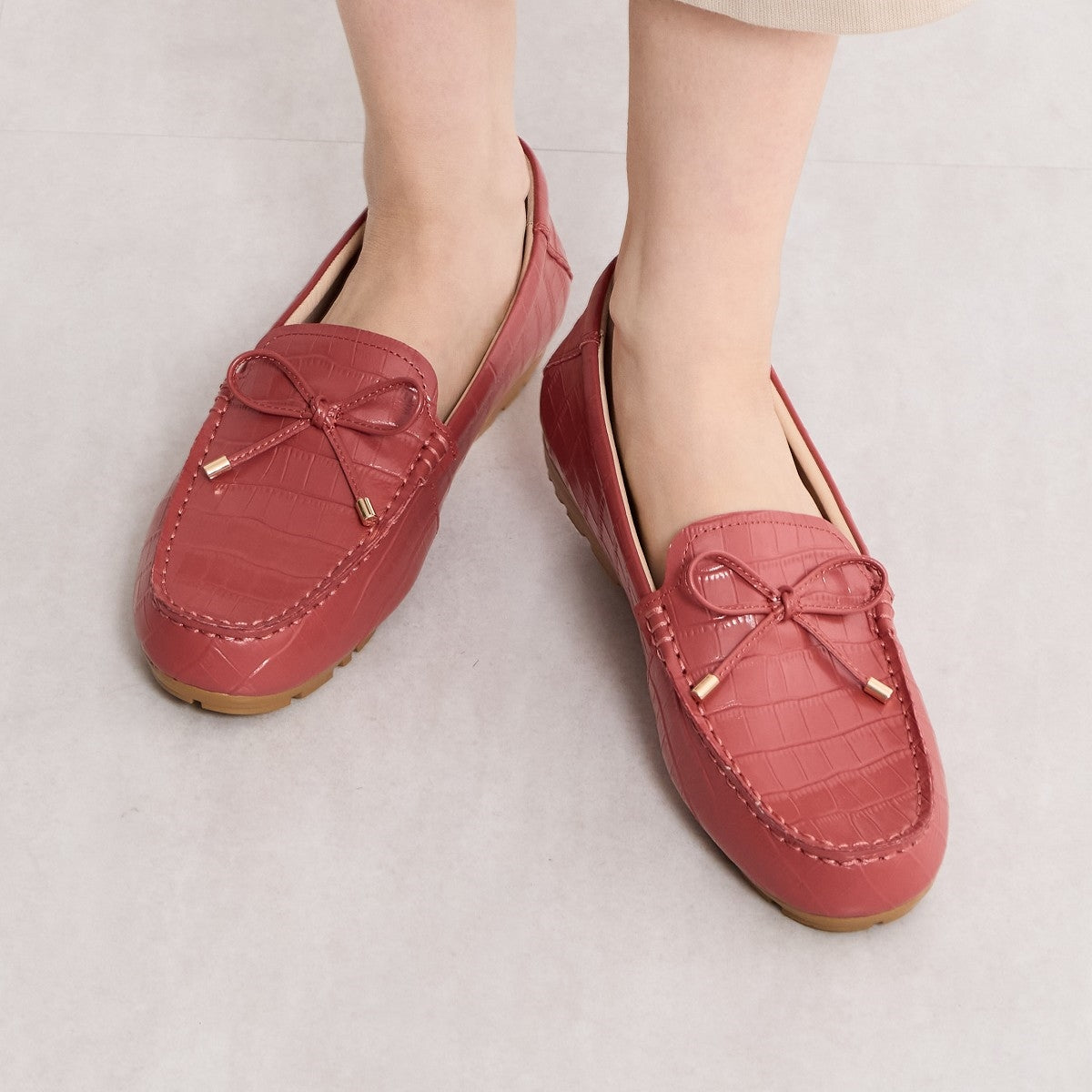 【再値下げ】【再入荷】リボンモチーフモカシン/651109